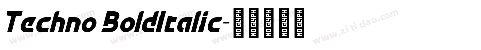 Techno BoldItalic字体转换